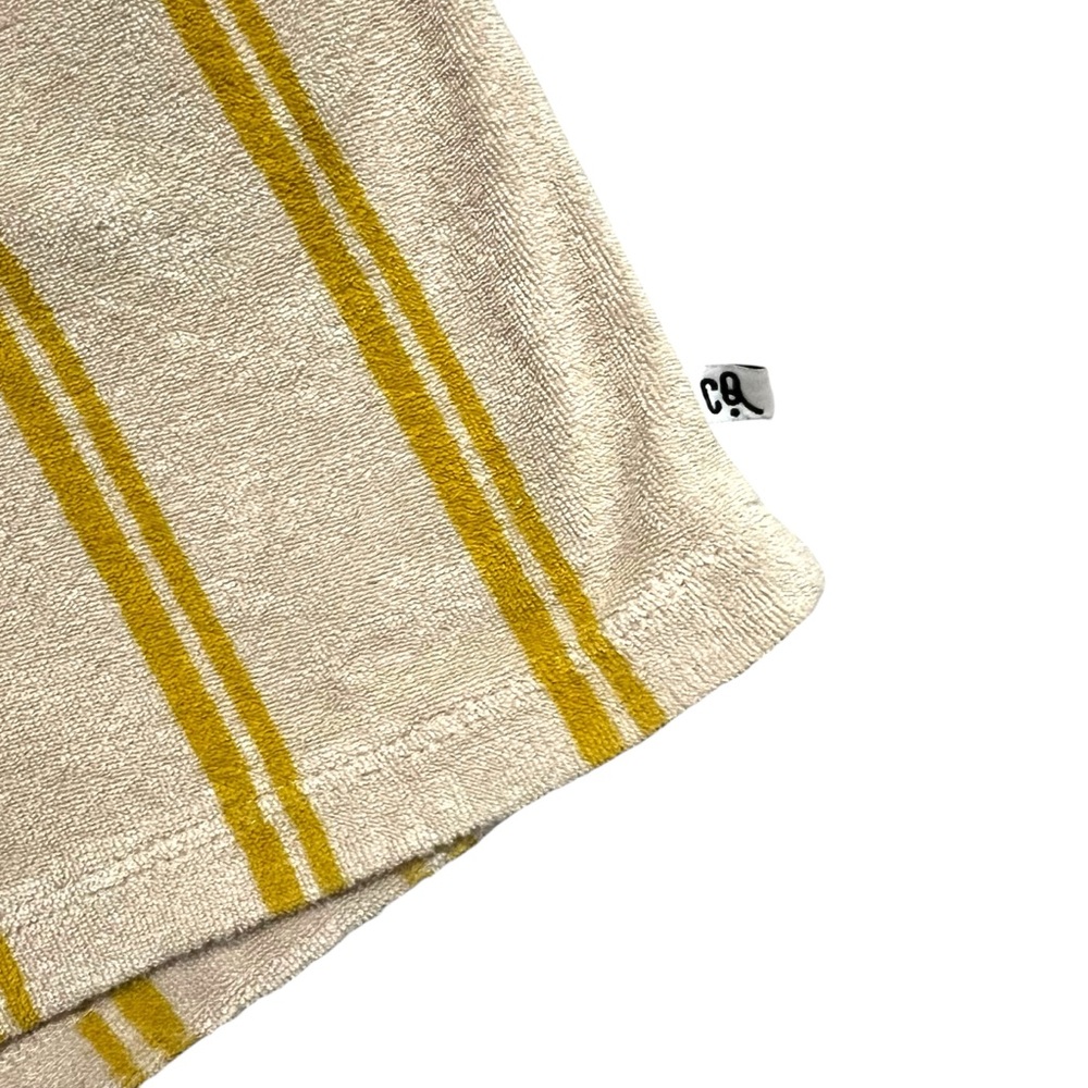 Carlijnq Sz 146/152 (11-12Y) Mustard Striped Terry Shorts - Picture 3 of 5